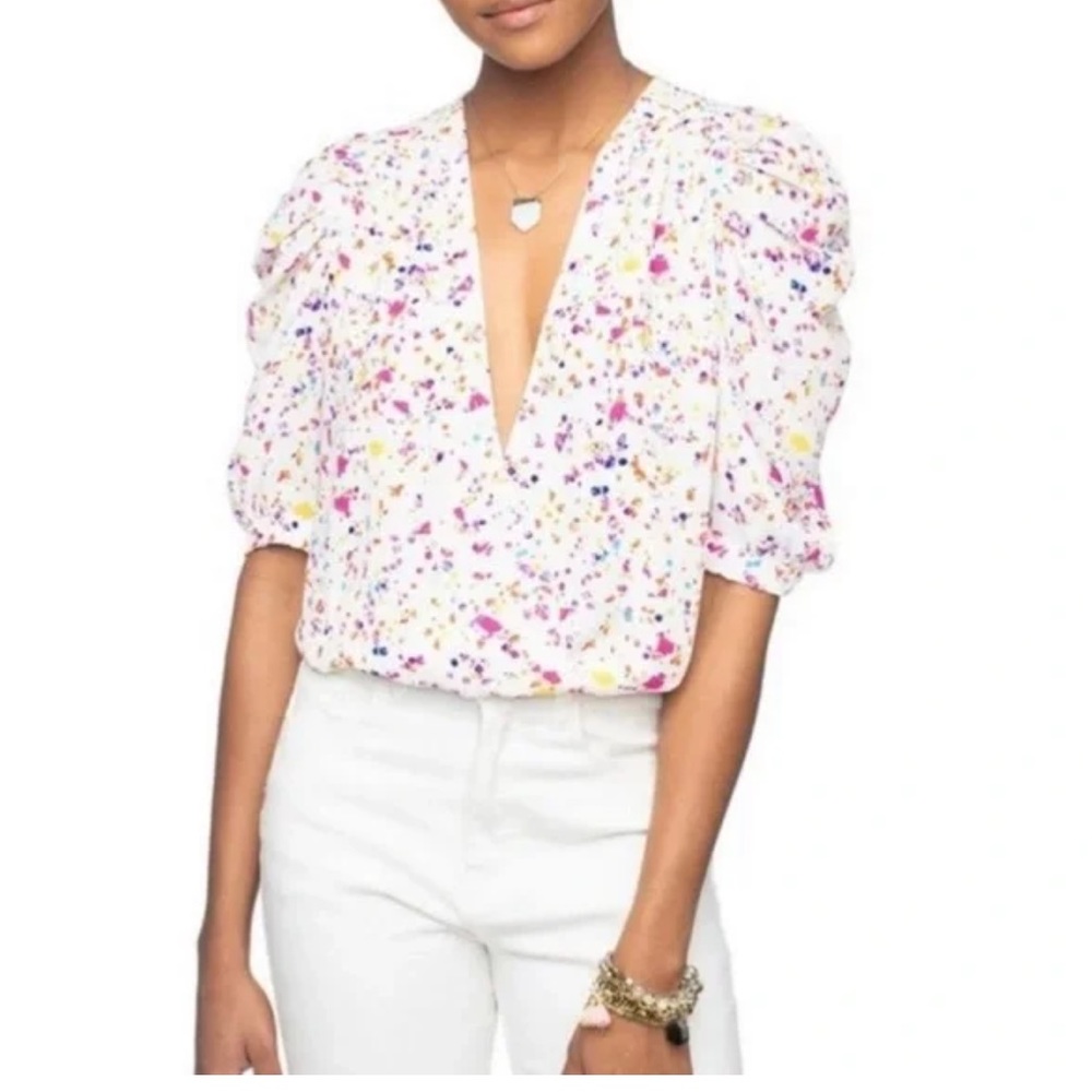 NWOT CONFETTI VITA BODYSUIT BLOUSE - SIZE M